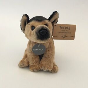 NEW 6” Plush Top Dog Duke the German Shepard Stuffed Animal | Demdaco